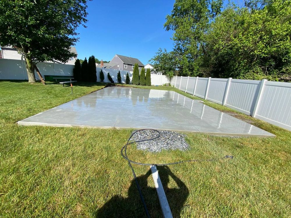 Finished concrete slab